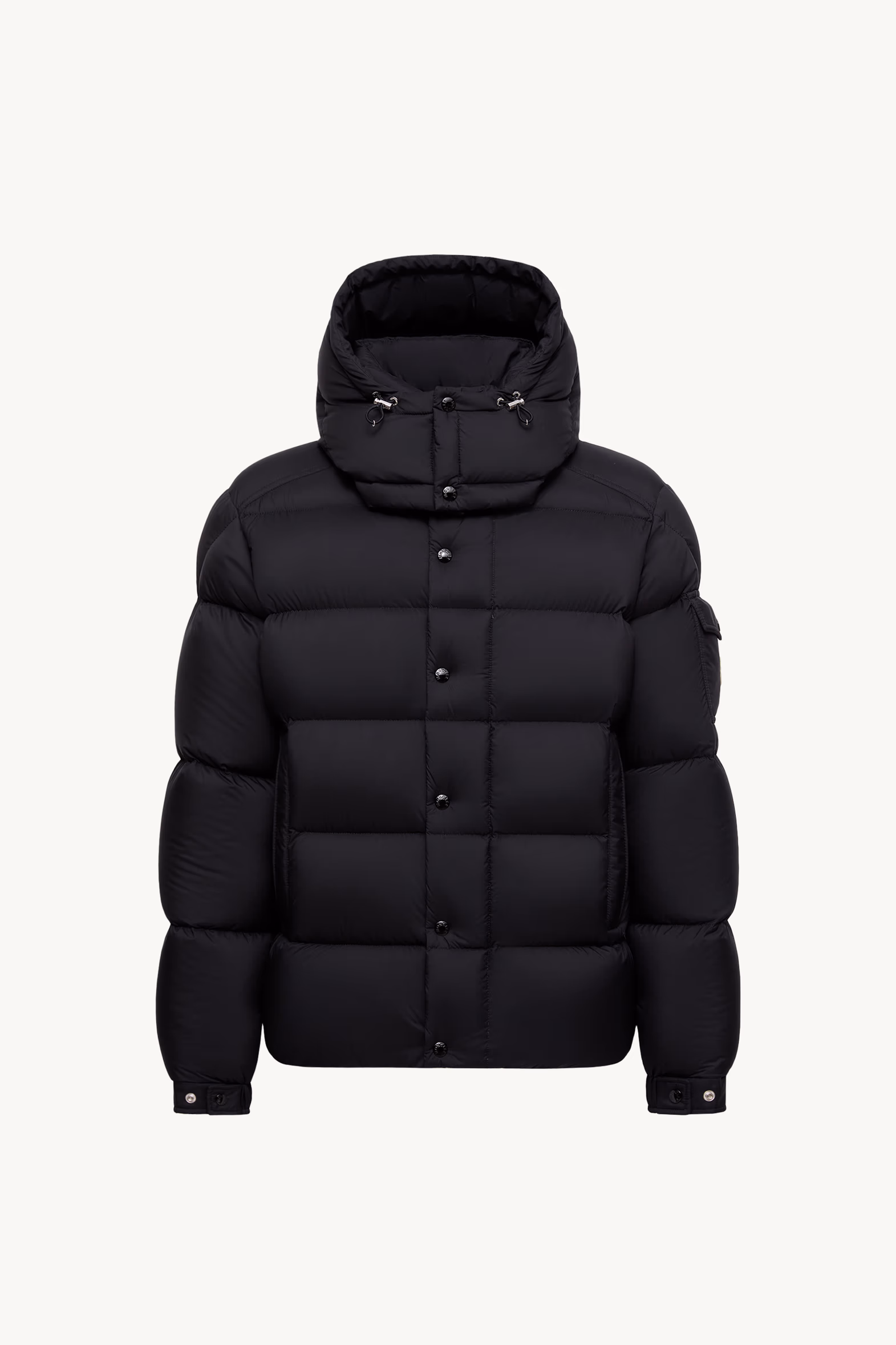 Moncler Maya 70 Hooded Short Down Jacket Men Black Moncler 2